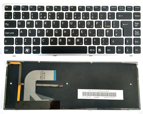 Genuine New Sony VAIO VPC-S, VPCS Series Laptop Keyboard - UK Layout,With BACKLIT